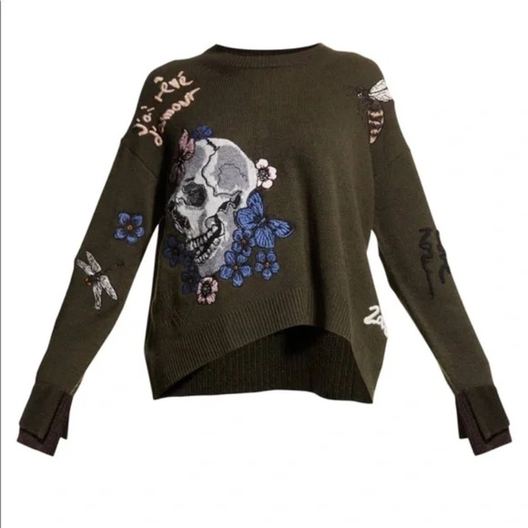 Zadig & Voltaire Embroidered Cashmere Sweater - Markus Tatoo - Picture 4 of 11